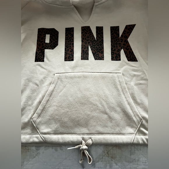 Victoria's Secret PINK Women's Tan and Brown Hoodie - Picture 6 of 6